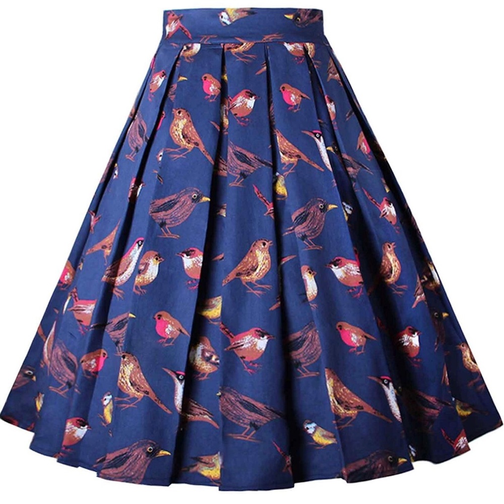 🦜 Bird Midi Circle Skirt